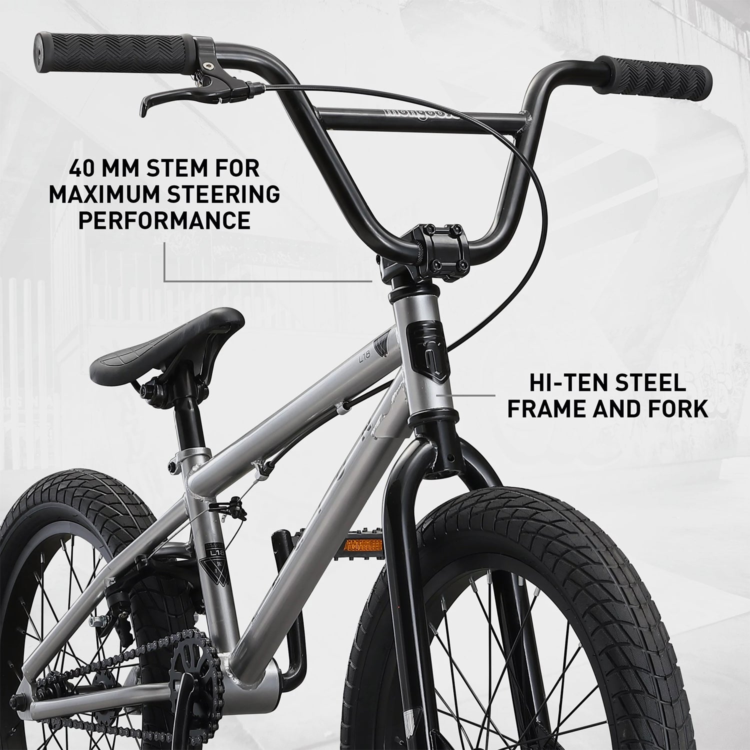 Mongoose bmx clearance grey and purple