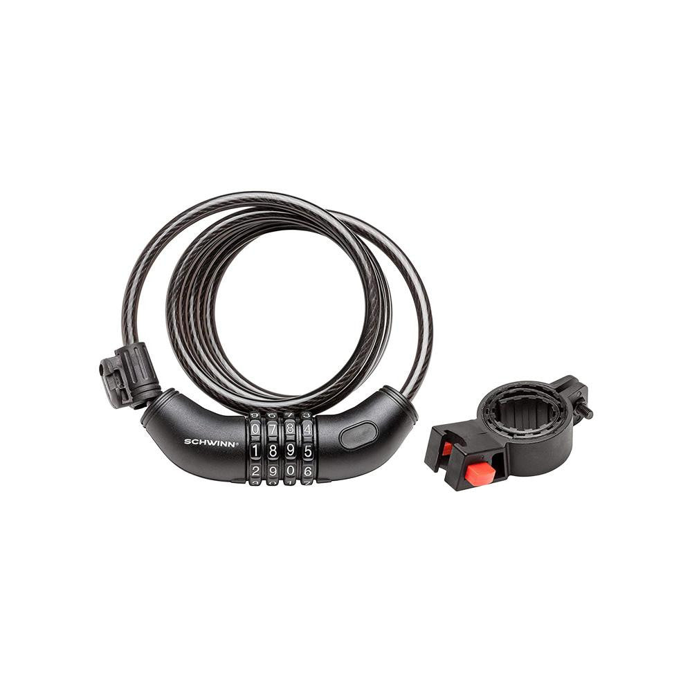 Schwinn - 5Ft x 8mm Black Combination Cable Lock - Cyclesouq.com